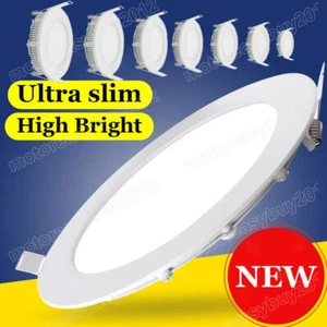 3W 6W 9W 12W 15W 18W 24W LED Recessed Ceiling Flat Panel Down Light Ultra slim - Picture 1 of 18