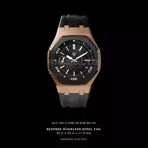 MLC Bespoke Black/Rosegold/Rubber Custom G-Shock GA2100 Mod Watch Casioak Gift - Picture 1 of 9