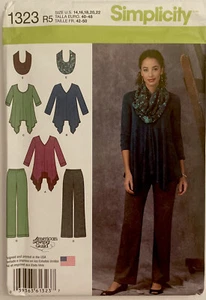 Pantalones túnicas para mujer Simplicity 1323 tallas 6-22 - Imagen 1 de 2