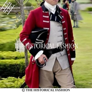 Uniforme de lana roja de la guerra revolucionaria del siglo XVIII uniforme británico chaqueta - Imagen 1 de 4
