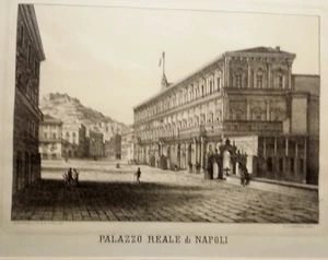 Litografia Napoli Palazzo Reale - S. Martino 1830 ca. (P495) Come da foto - Imagen 1 de 2