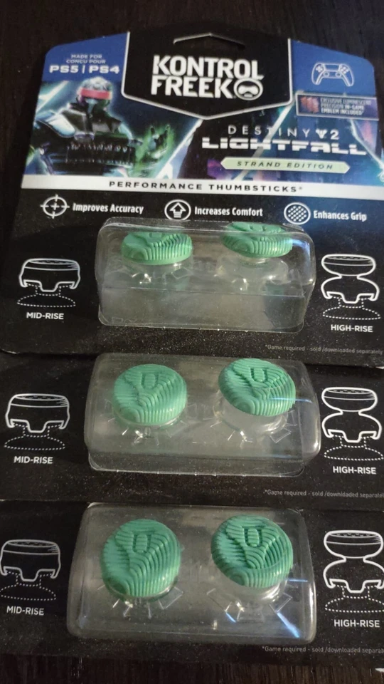 Thumbsticks Destiny 2 PS5/PS4 - Pacote com 3 (sem emblema) - Imagem 1 de 1