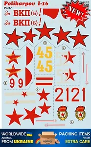 Polikarpov I-16 Flugzeug 1934 Jahr 1/32 Scale Decals Kit Print Scale 32-015 - Bild 1 von 12