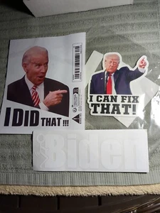 3 Trump Biden Aufkleber wasserdicht, spülmaschinenfest, Wahl 2024, Rep, Dem - Bild 1 von 10