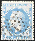 FRANCE stamp NAPOLEON NO.29B BLUE used STAR of PARIS N°15