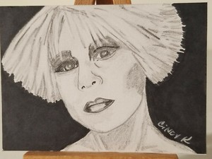 Original ACEO Sketch Card by Cindy K - Farscape - Chiana - Gigi Edgley - 1/1