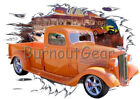 1936 Orange GMC Pickup Truck Custom Hot Rod Diner T-Shirt 36 Muscle Car Tees