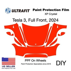 Tesla 3, 2024-2025, LongRange, Pre-Cut Kit DIY, Full Front PPF, Gloss - Picture 1 of 9
