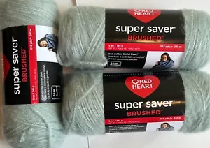 3 skeins Red Heart Super Saver Brushed Yarn discontinued Teal Pastel 253 yds - Picture 1 of 5