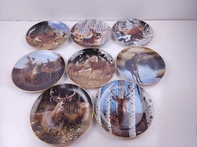 1992 Danbury Mint Pride of the Wilderness Deer Plates Bob Travers Lot of 8 - Image 1 of 4