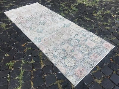 Alfombra antigua turca alfombra bohemia alfombra Oushak alfombra vintage alfombra de lana hecha a mano Foto 1 de 4