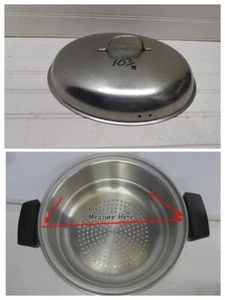 Stainless Steel Lid for Stock Pot, Skillet Wok Saute Pan Oven Safe 10 3/8" - Picture 1 of 6