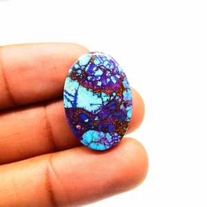 Purple Turquoise Mohave Gemstone For Jewelry Making 27x19x5mm Oval Shape - Picture 1 of 5