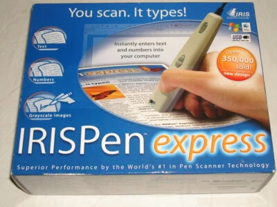 IRIS Pen Express Handheld Grayscale Scanner For Windows Macintosh OS New - Image 1 of 4