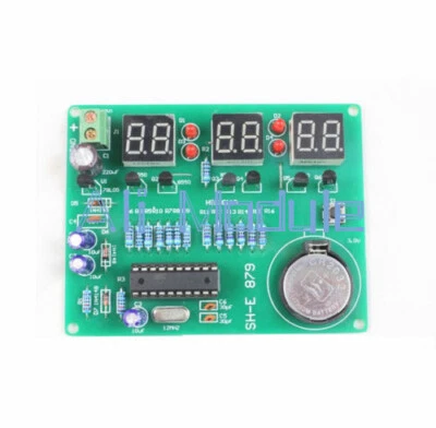 9V-12V AT89C2051 6 Digital LED Electronic Clock Parts Components DIY Kit Module - Image 1 of 4