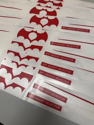 BATMAN 66 PINBALL REPLACEMENT GADGET SELECTOR, EMBLEM, SLE PINSTRIPE DECAL - Image 1 of 4