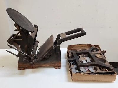 复古 Kelsey Excelsior Mercury 型号 P 5X8 凸版印刷机桌面印刷机 — 第 1/4 张图片