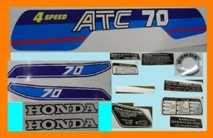 1982 ATC70 ATC 70 FENDER GAS TANK AIR FILTER FRAME DECAL EMBLEM STICKER SET - Picture 1 of 12