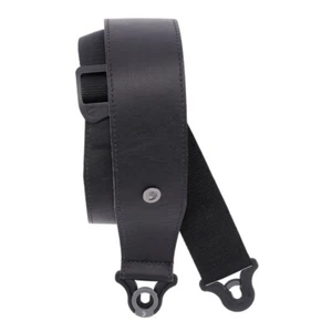 D'Addario Comfort Leather Auto Lock Guitar Strap 2.5" - Black - Picture 1 of 3