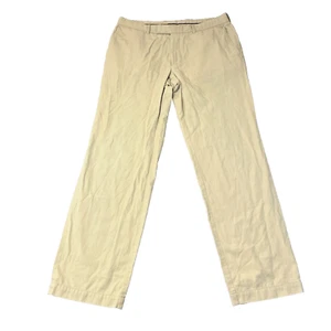 Hugo Boss Mens Chinos Trousers Relaxed Straight Fit Beige Vintage Chuck W36 L34 - Picture 1 of 13