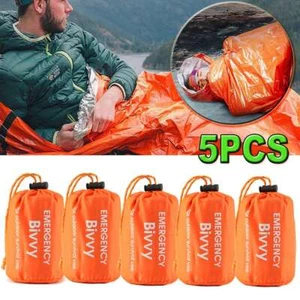 5 Stück Notfall Schlafsack Thermo Survival Camping Wandern Wasserdicht Outdoor - Bild 1 von 14
