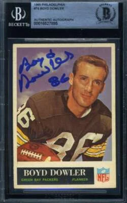 Boyd Dowler Beckett BAS Signed 1965 Philadelphia Autograph - Image 1 of 2