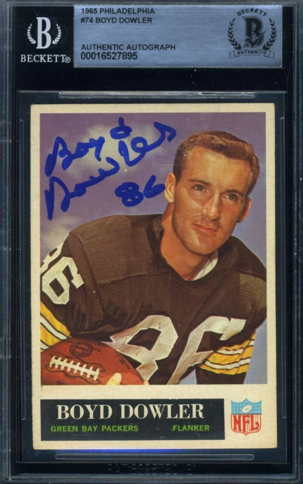 Boyd Dowler Beckett BAS Signed 1965 Philadelphia Autograph - Image 1 of 2