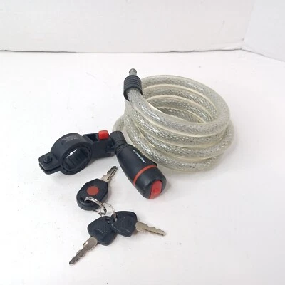 Schwinn Keyed Bicycle Lock + Light 6' x 15mm Vinyl Covered Braided Steel Cable - Image 1 of 3