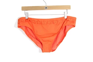 Lands' End Swimsuit Bikini Bottom New sz 16 Women Orange Ruffles Bathing Suit - Picture 1 of 8
