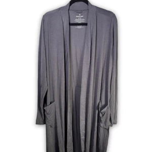 NWT  Tommy John Second Skin Luxe Ribbed Robe in Phantom (Gray) XL MSRP $98 - Picture 1 of 9