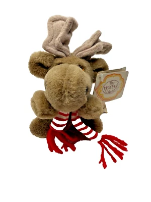 Vintage 1984 Heritage Collection Ganz bros Plush Stuffed Moose Wearing Scarf - Image 1 of 4