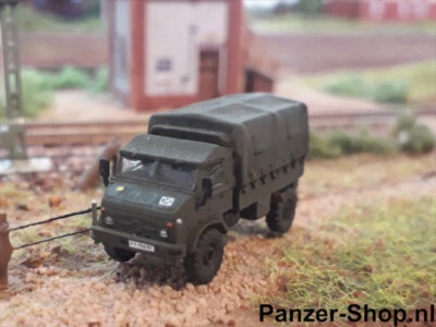 PANZER-SHOP.NL Bundeswehr Unimog 404, Pritsche, Plane, LKW, Spur N, 1:160, Minitanks, Unbemalt