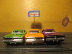 HO 1:64 Metal Body Slot Car Custom Metal Body 3 Slot cars MAISTO DODGE CHARGERS - Picture 1 of 24