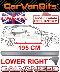 PARA NISSAN NOTE E11 2006-2013 CARROCERÍA REPARACIÓN UMBRAL ÓXIDO PANEL INFERIOR EXTERIOR DERECHO - Imagen 1 de 5