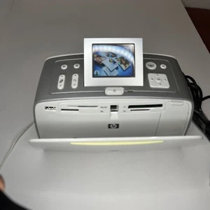 WORKING HP Photosmart 385 4x6" Digital Photo Inkjet Printer Q6387L W/USB - Picture 1 of 6