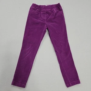 Mini Boden Girls 6 Corduroy Pull On Pants Skinny Purple Pink Elastic Waist - Picture 1 of 9