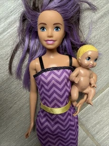 Mattel Barbie Skipper Babysitters Blonde Baby Infant Doll Green Eyes e2 - Picture 1 of 8