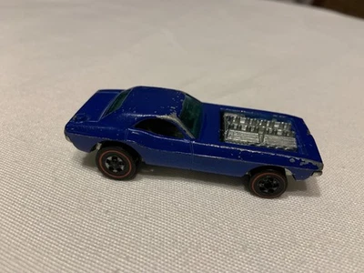 Coche diecast vintage Hot Wheels Redline Show Off 1973 interior tostado azul oscuro Foto 1 de 4