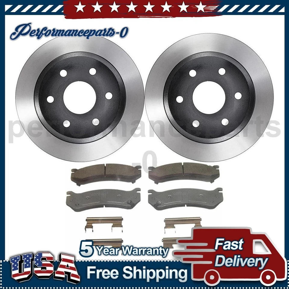 Rear Disc Brake Pad Set Disc Brake Rotor for Chevrolet Silverado 1500 2001-2002 - Image 1 of 4