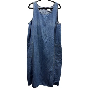 Vintage 90s Erika Co Maxi Jean Dress Size Large - Bild 1 von 9