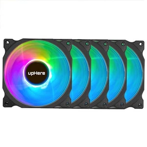 RGB LED 120mm Custodia Ventilatore,Edizione Silenziosa Alto Flusso d'Aria Regolabile Colore LED Custodia F... - Foto 1 di 8