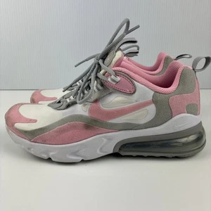 Nike Air Max 270 React GS Pink Gray Women Shoes Size 4Y Sneaker BQ0103-104 - Picture 1 of 9