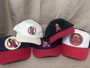 Vintage Anaheim California Angels Patch Trucker Netz Druckknopflasche Hüte Menge 5 *lesen* - Bild 1 von 6