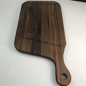 Large Walnut Cutting Board With Handle And Juice Groove Charcuterie Block USA - Picture 1 of 10