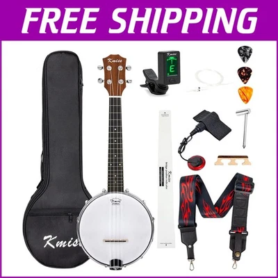 Adjustable Banjolele Kit - 23'' Mini Banjo Ukulele with Strap & Piezo Pickup - Image 1 of 4