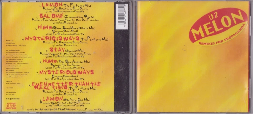 U2 – Melon - Remixes For Propaganda  (9 Track CD) - Bild 1 von 1