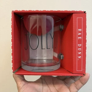 Rae Dunn Jolly Glas Holiday Große Kapazität 18 Unzen Becher von Enchante - Feiertage - Bild 1 von 3