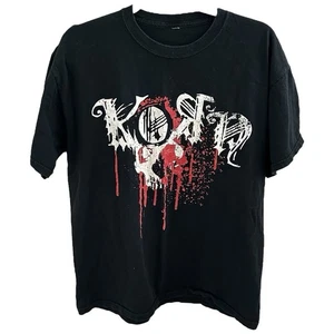Korn Vintage Men's Black Graphic T-Shirt Sz L - Picture 1 of 4