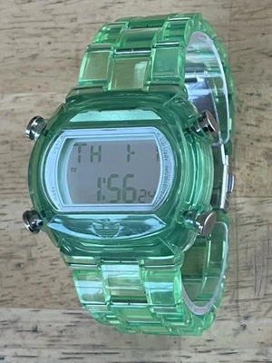 ADIDAS ADH6508 Bright GREEN Adidas Digital Candy Watch Acrylic, New Battery! - Image 1 of 4