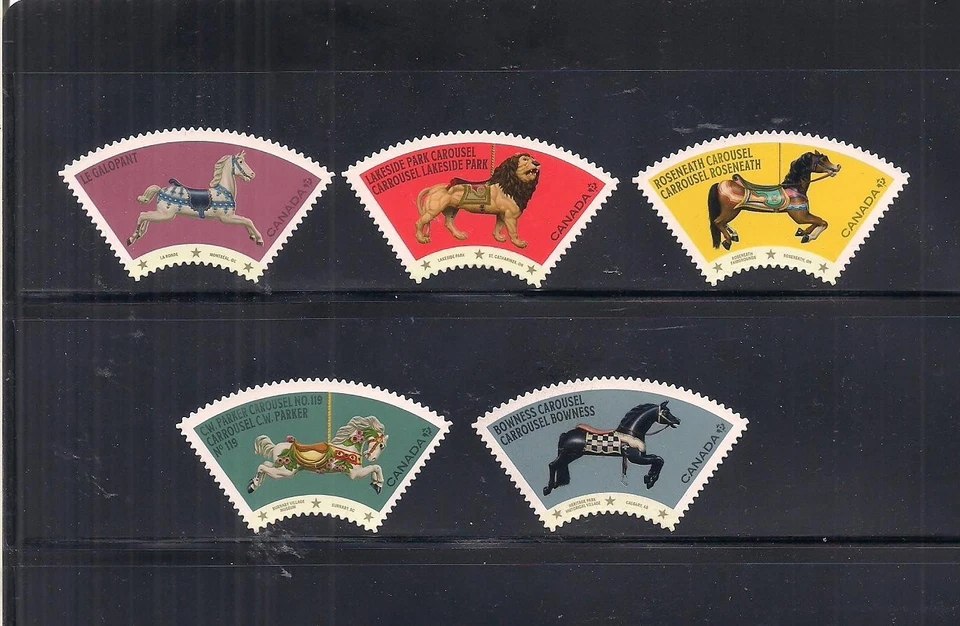 Canada full set #3344i-3348i Diecut  MNH Circus Horses - Image 1 of 1